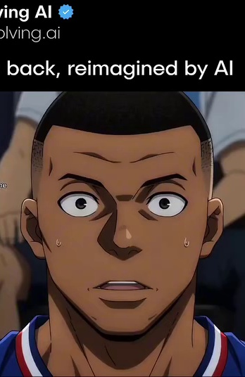 Kylian Mbappe, face crop at frame 1860